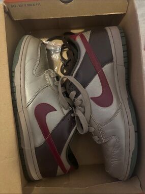 Nike Orange and White WMNS Dunk Low Box Label